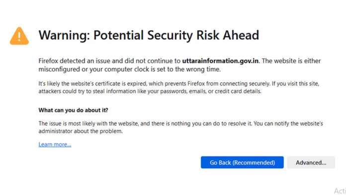 उत्तराखण्ड में 96 घंटे से 90 सरकारी वेबसाइट और ऐप बंद उत्तराखण्ड में 96 घंटे से 90 सरकारी वेबसाइट और ऐप बंद