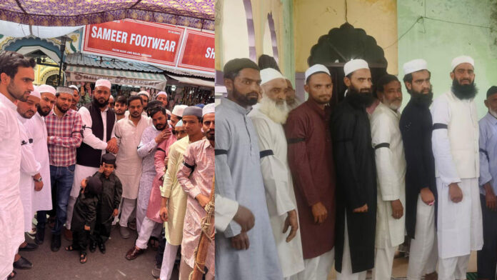 वक्फ बिल का काली पट्टी बांध कर जताया विरोध वक्फ बिल का काली पट्टी बांध कर जताया विरोध