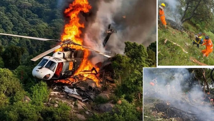 केदारनाथ मार्ग पर हेलीकॉप्टर क्रैश, सात की मौत केदारनाथ मार्ग पर हेलीकॉप्टर क्रैश, सात की मौत